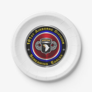 101st Airborne Division Screaming Eagles Custom Paper Plate
