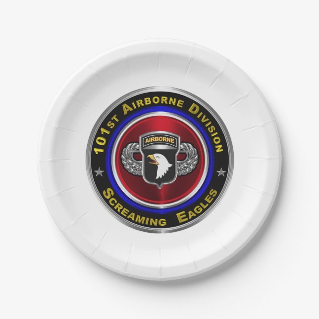 101st Airborne Division Screaming Eagles Custom Paper Plate (Front)