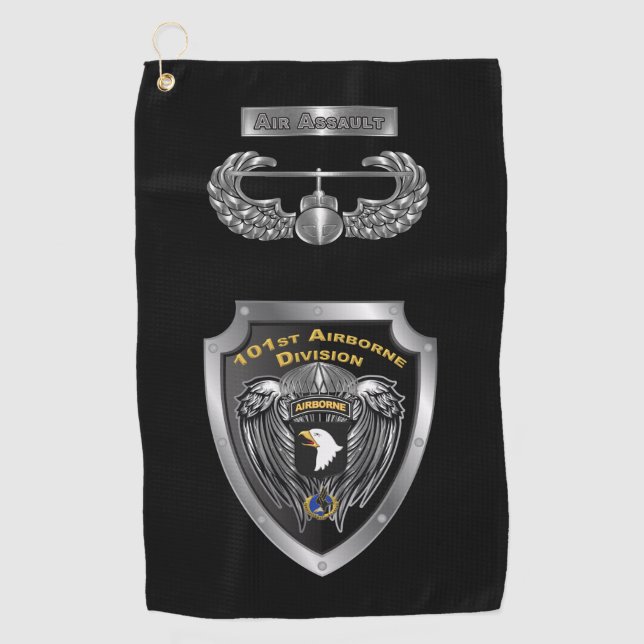101st Airborne Division “Screaming Eagles” Golf Towel (Front)