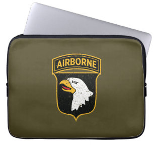 101st Airborne Division "Screaming Eagles" Grunge Laptop Sleeve