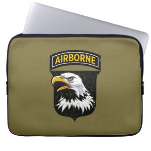 101st Airborne Division "Screaming Eagles" Grunge Laptop Sleeve