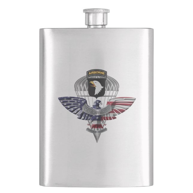 101st Airborne Division “Screaming Eagles” Hip Flask (Front)