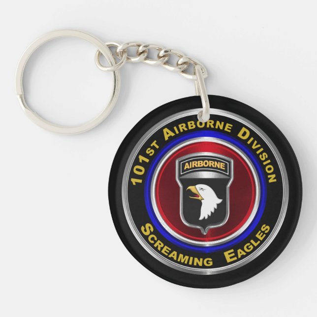 101st Airborne Division Screaming Eagles Key Ring (Front)
