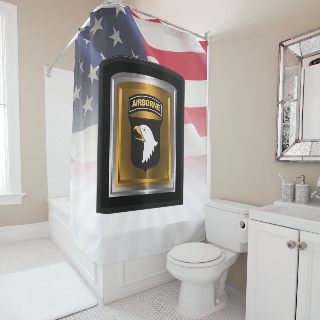 101st Airborne Division “Screaming Eagles” Shower Curtain (In Situ)