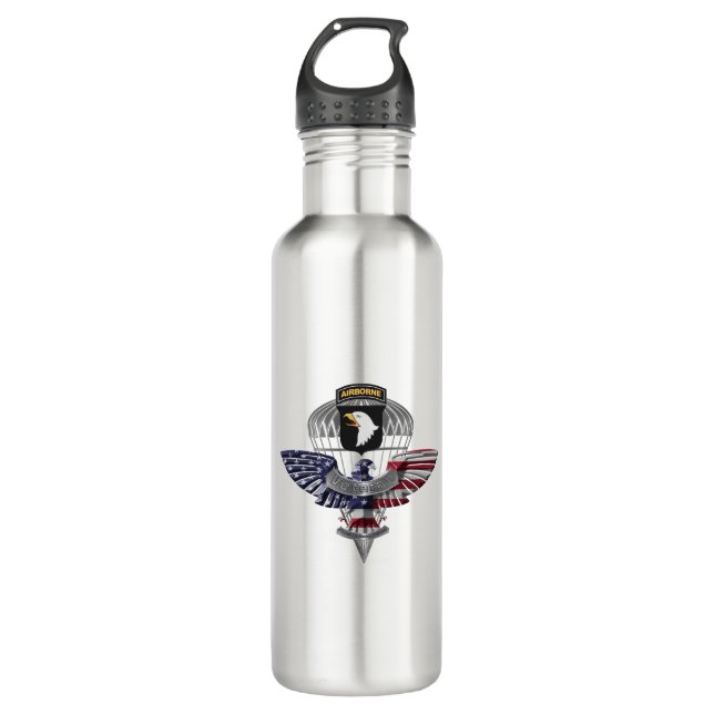 101st Airborne Division Veteran 710 Ml Water Bottle (Front)