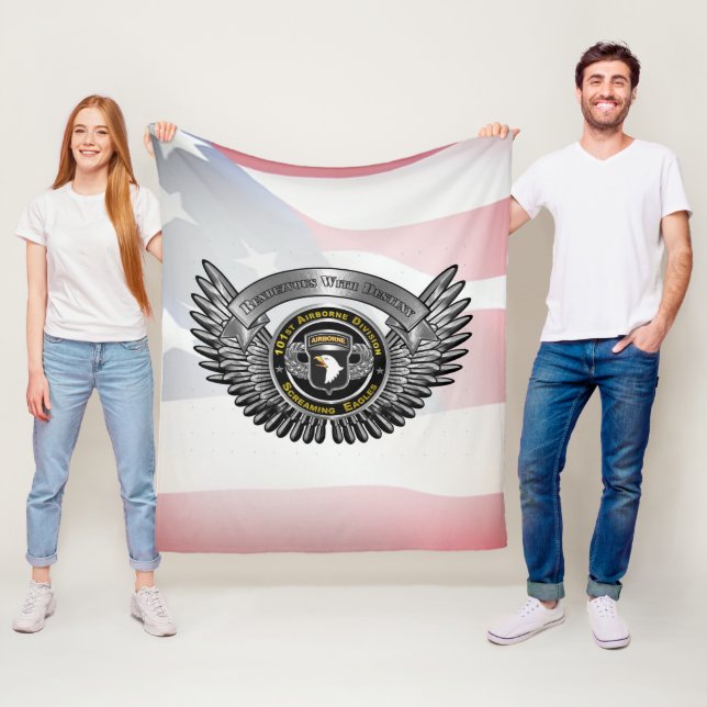 101st Airborne Division Veteran Fleece Blanket (In Situ)