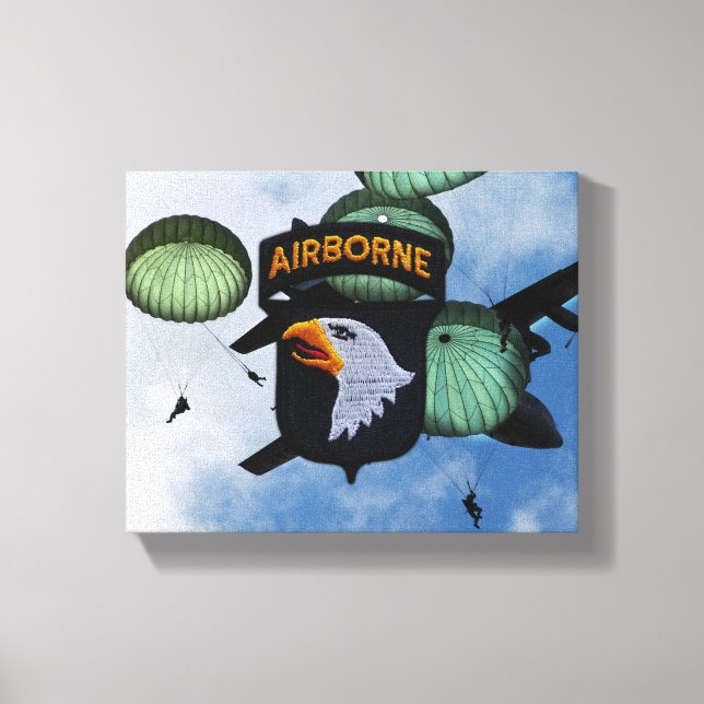 101st airborne division veterans vets canvas print (Front)