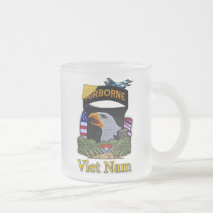 101st airborne division veterans vietnam frosty Mu Frosted Glass Coffee Mug