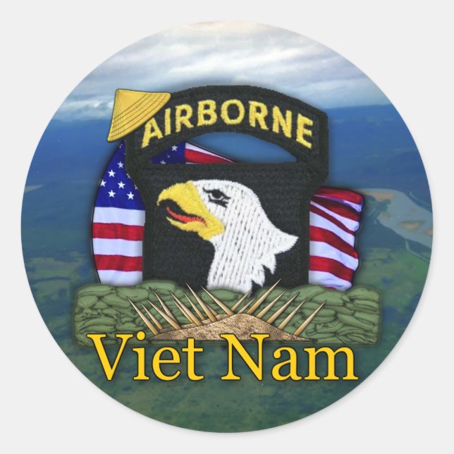 101st airborne division veterans vietnam sticker (Front)