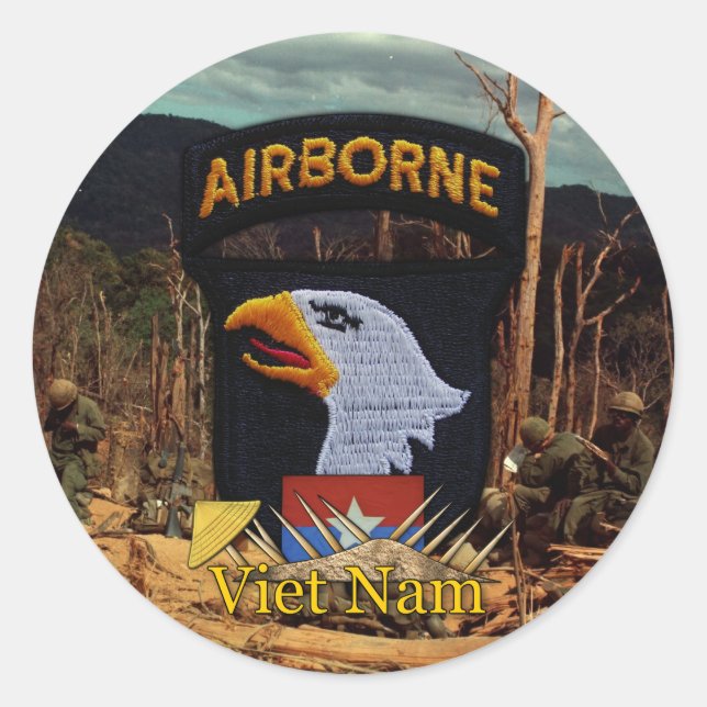 101st airborne division vietnam nam vets stickers (Front)