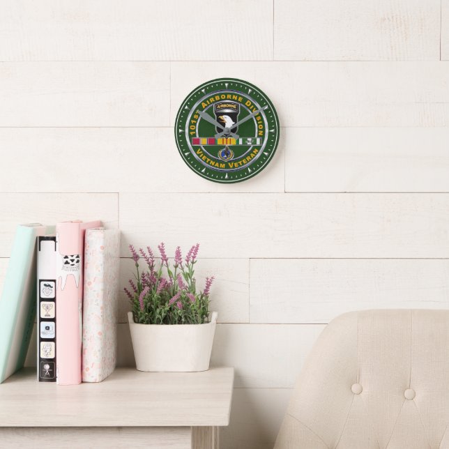 101st Airborne Division Vietnam Veteran Round Clock (Reading Room)