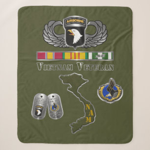 101st Airborne Division Vietnam Veteran Sherpa Blanket