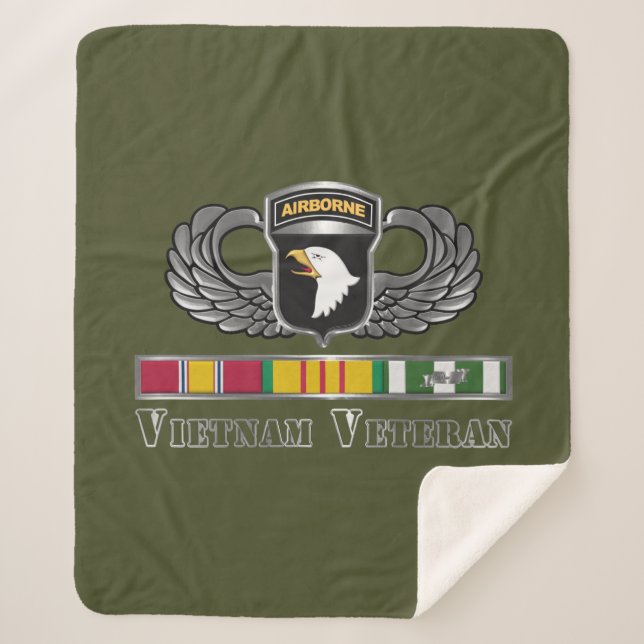 101st Airborne Division   Vietnam Veteran  Sherpa Blanket (Front)