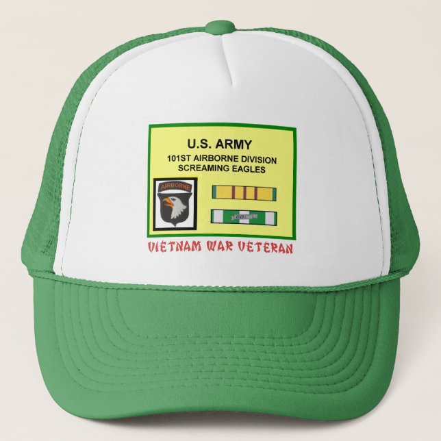 101ST AIRBORNE DIVISION VIETNAM WAR VET TRUCKER HAT (Front)