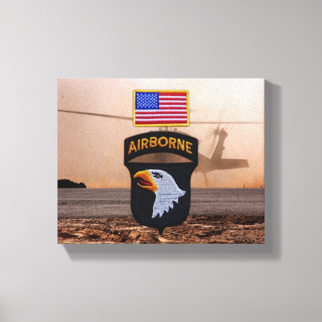 101st airborne fort campbell veterans vets canvas print (Front)