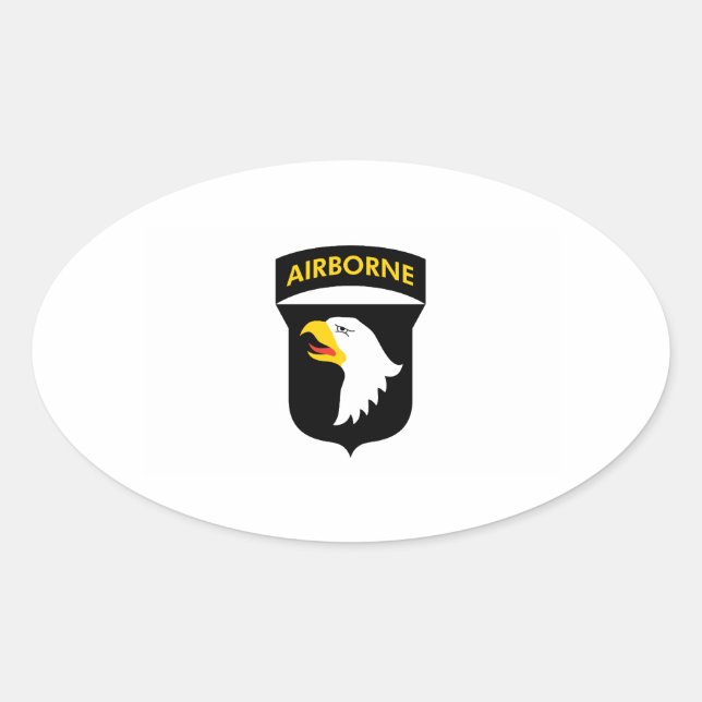 101st Airborne Oval Sticker (Front)
