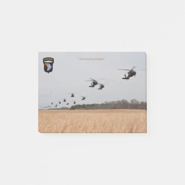 101st airborne screaming eagles fort campbell vets post-it notes (Front)