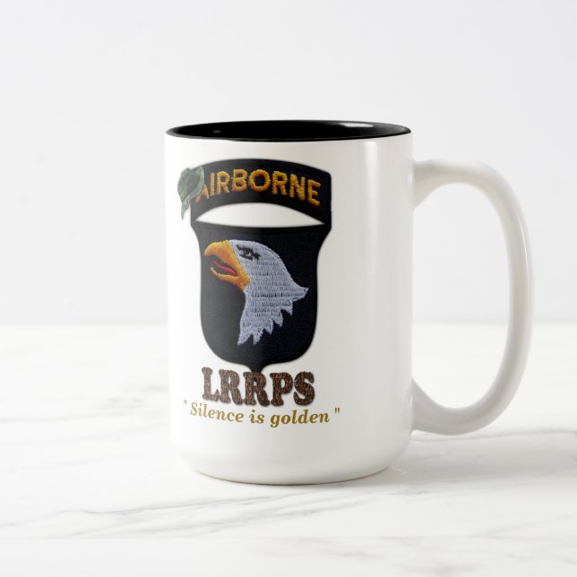 101st airborne screaming eagles LRRPS LRRP Two-Tone Coffee Mug (Right)