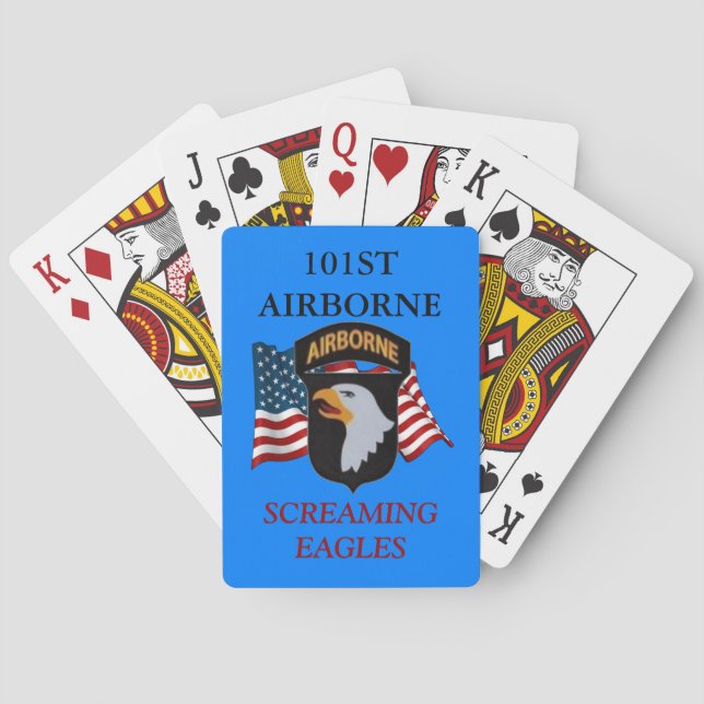 101ST AIRBORNE SCREAMING EAGLES PLAYING CARDS (Back)