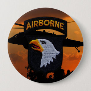 101st airborne screaming eagles veterans vets 10 cm round badge