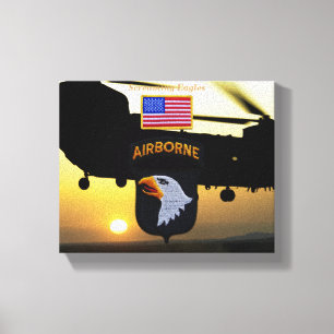 101st airborne screaming eagles veterans vets canvas print