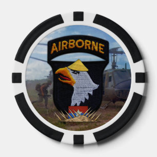 101st airborne screaming eagles vietnam nam war poker chips