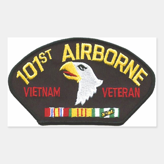101st Airborne Vietnam Veteran Rectangular Sticker (Front)