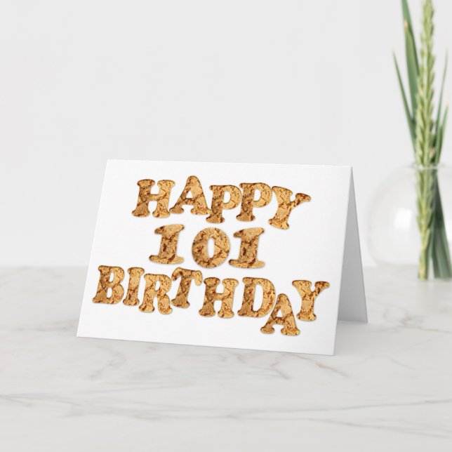 101st Birthday card for a cookie lover (Front)