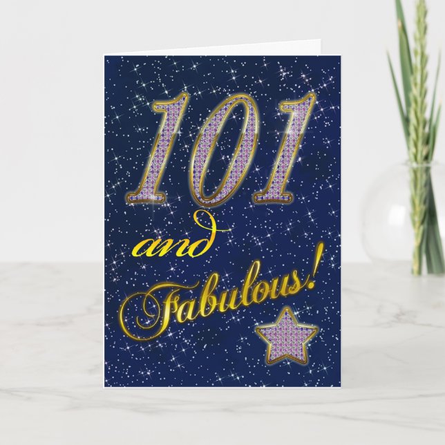 101st birthday for someone Fabulous Card (Front)