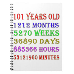 101st  Birthday Milestones Notebook