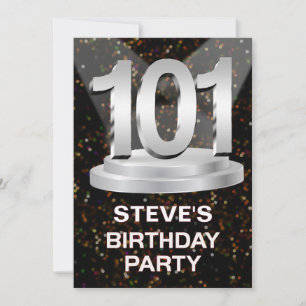 101st Birthday Party Invitation Add a Name