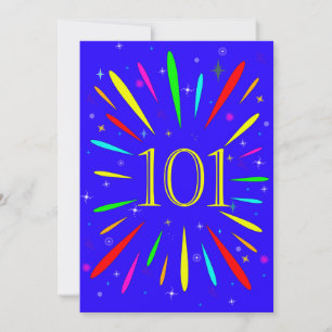 101st Birthday Party Invitation Explosion 