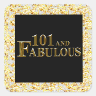 101st Birthday  Square Sticker