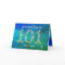 101st Birthday - Star Numbers - Blue/Green Age 101