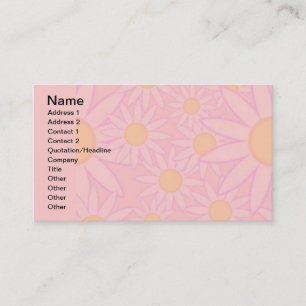 102705-daisies-light PINK YELLOW DAISY FLOWERS Business Card
