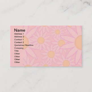 102705-daisies-light PINK YELLOW DAISY FLOWERS Business Card