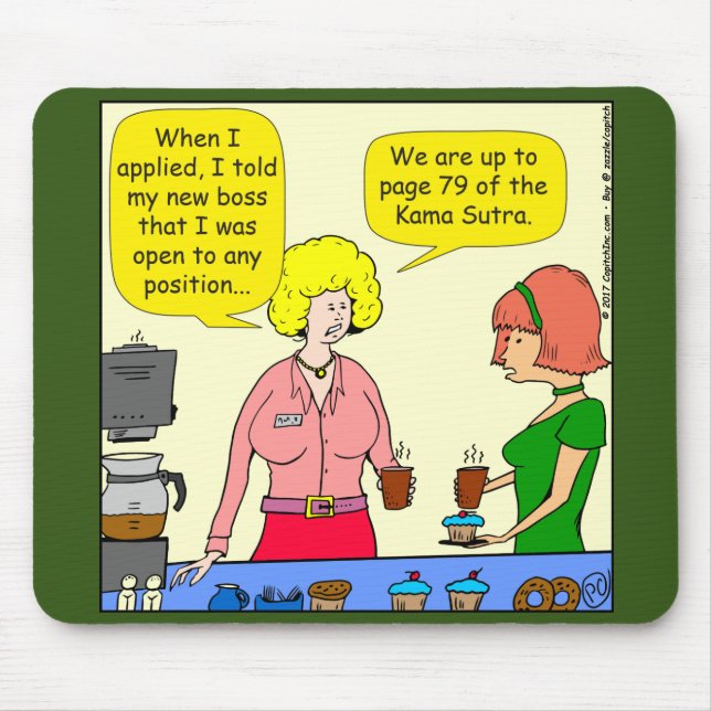 1029 79 positions of Kama Sutra cartoon Mouse Mat (Front)