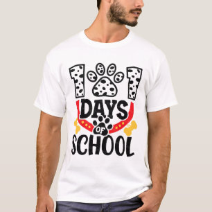 102 Days School Today 100 Days Smarter Dalmatian D T-Shirt
