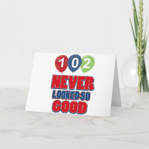 102 year old birthday designs card