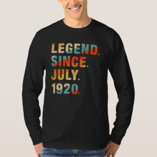 102nd Birthday 102 Years Old Legend Since July 19 T-Shirt
