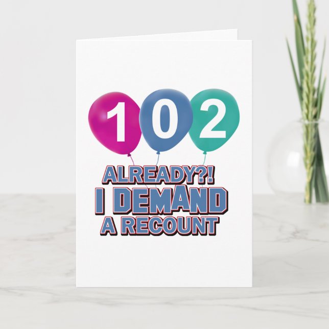 102nd birthday designs card (Front)