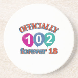 102nd birthday designs coaster