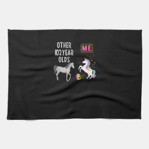 102nd Birthday Gift For Grandma 102 Year Old Unico Tea Towel