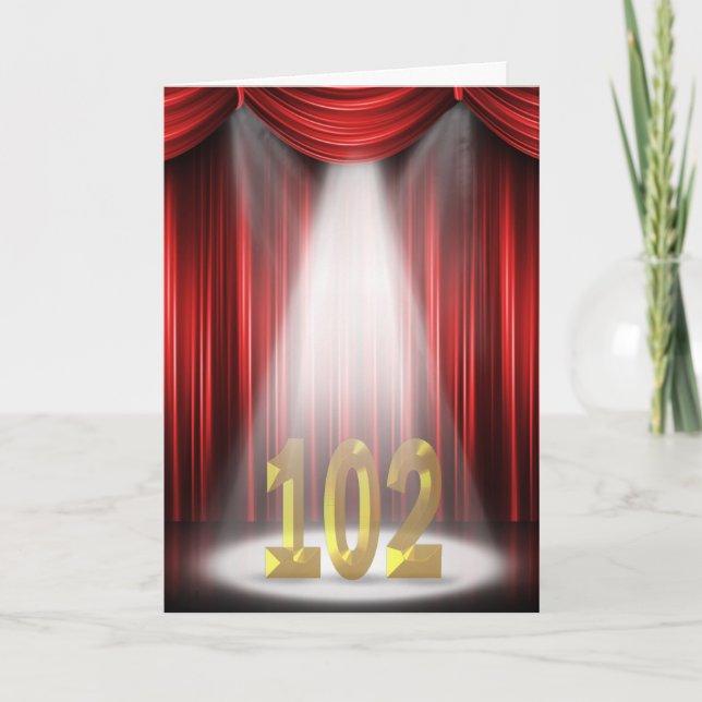 102nd Birthday in the spotlight Card (Front)