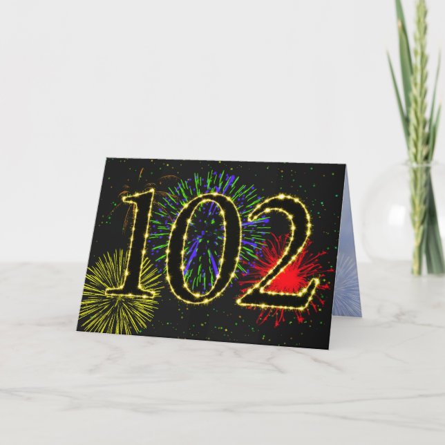 102nd Birthday Party Invitation (Front)