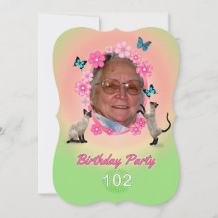 102nd Birthday Party Invitation