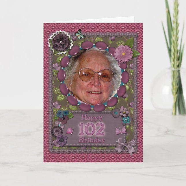 102nd birthday Photo card (Front)
