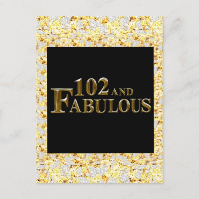 102nd Birthday  Postcard (Front)