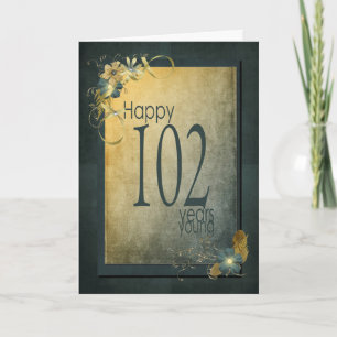 102nd Birthday-vintage frame Card
