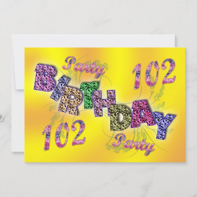 102nd party invitation (Front)